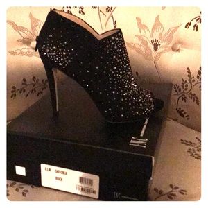 INC Black Heels with rhinestones (8.5)
